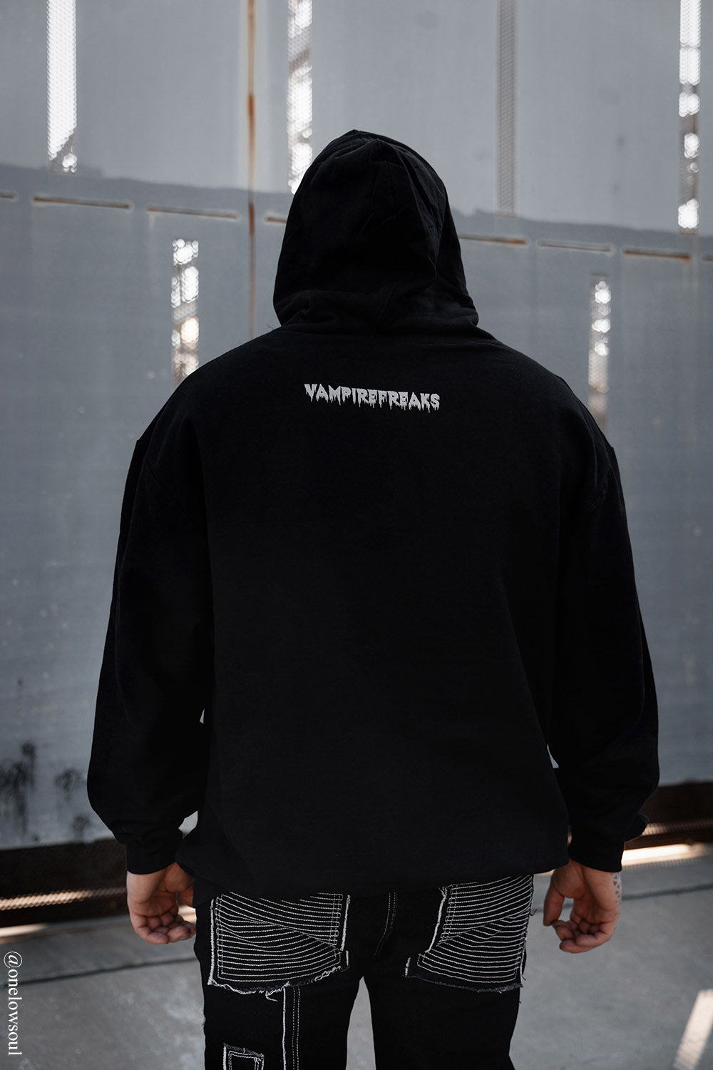 gothic cotton long sleeve hoodie