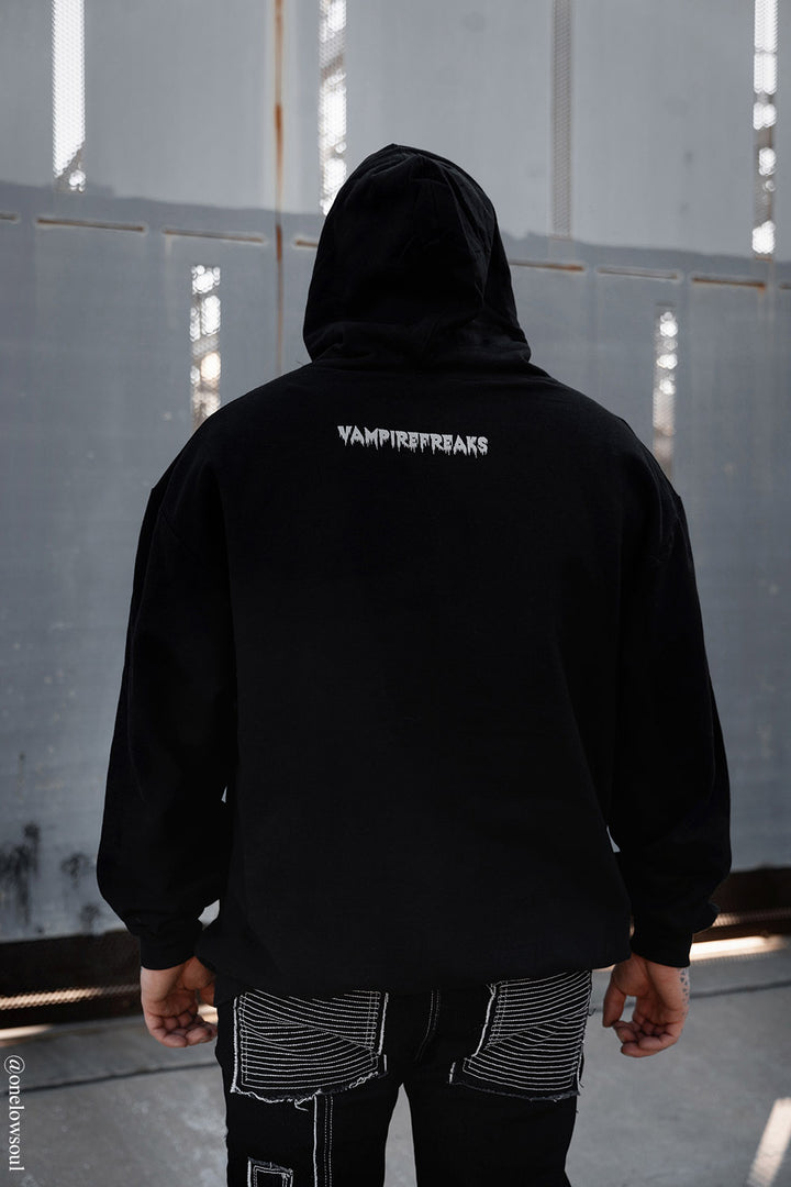 gothic cotton long sleeve hoodie