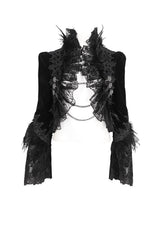 black velvet vintage goth jacket