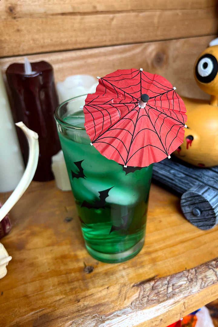 Spooky Cocktail Umbrellas [ORANGE SPIDERS]