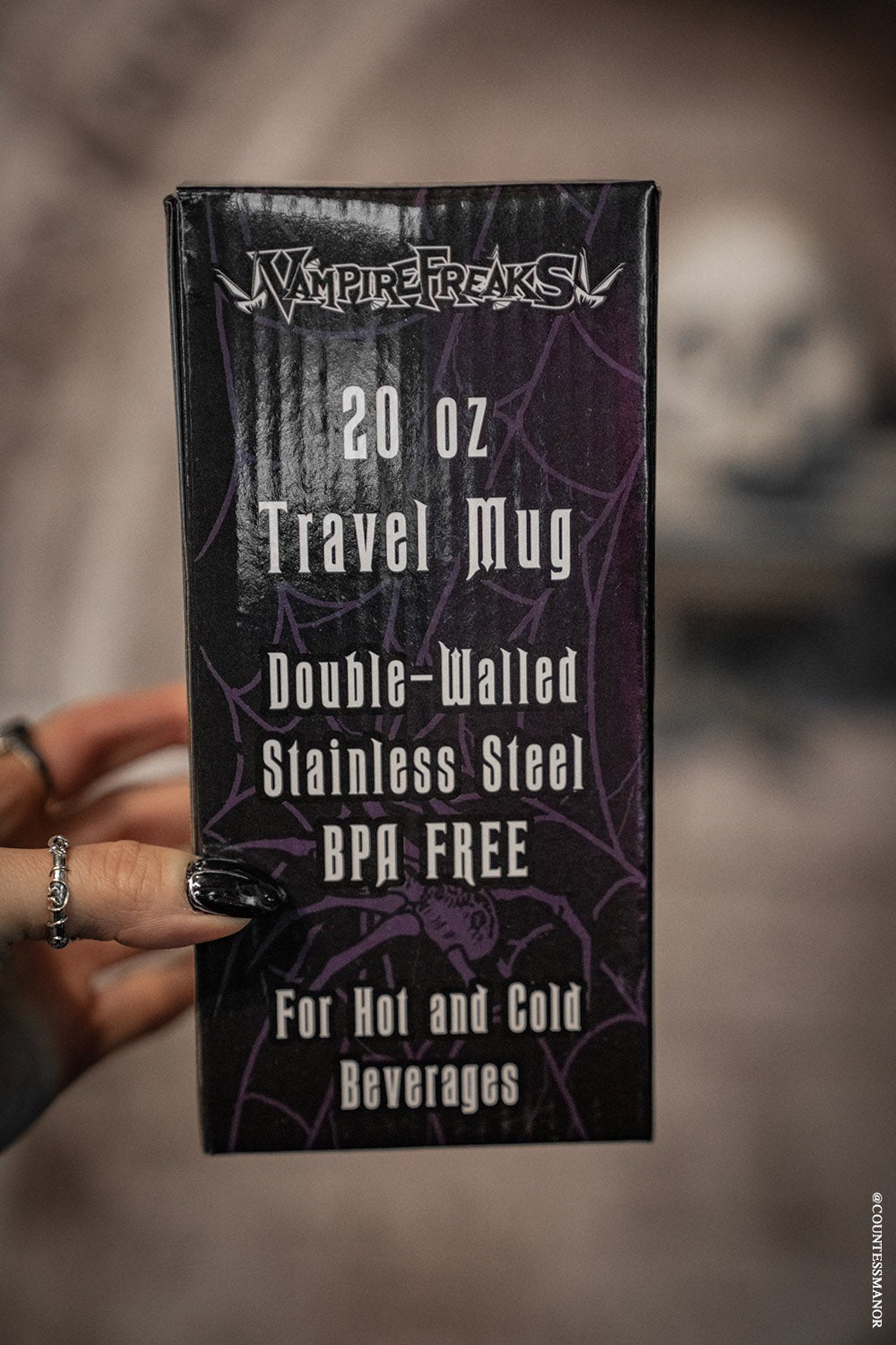 gothic gift box for a stainless steel haunted mansion travel hot tea cup 