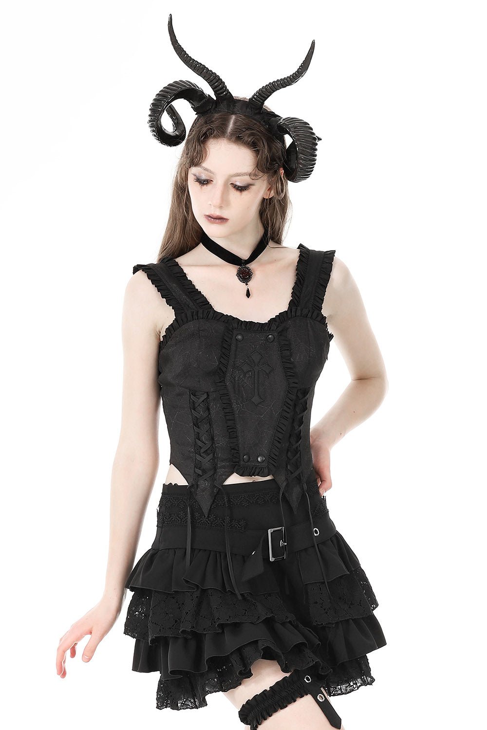 Gothic Coffin Corset Top - womens tops - VampireFreaks - Dark In Love