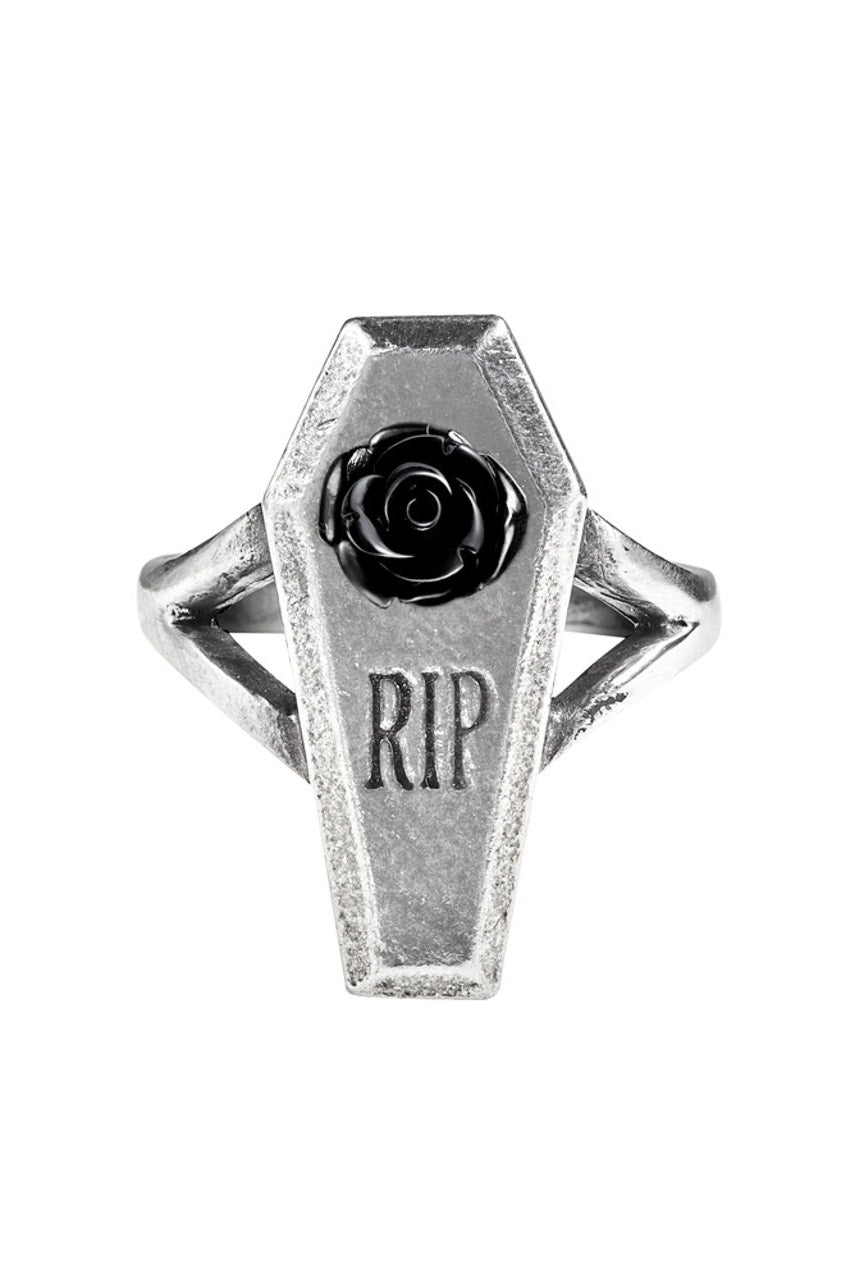 coffin gothic ring