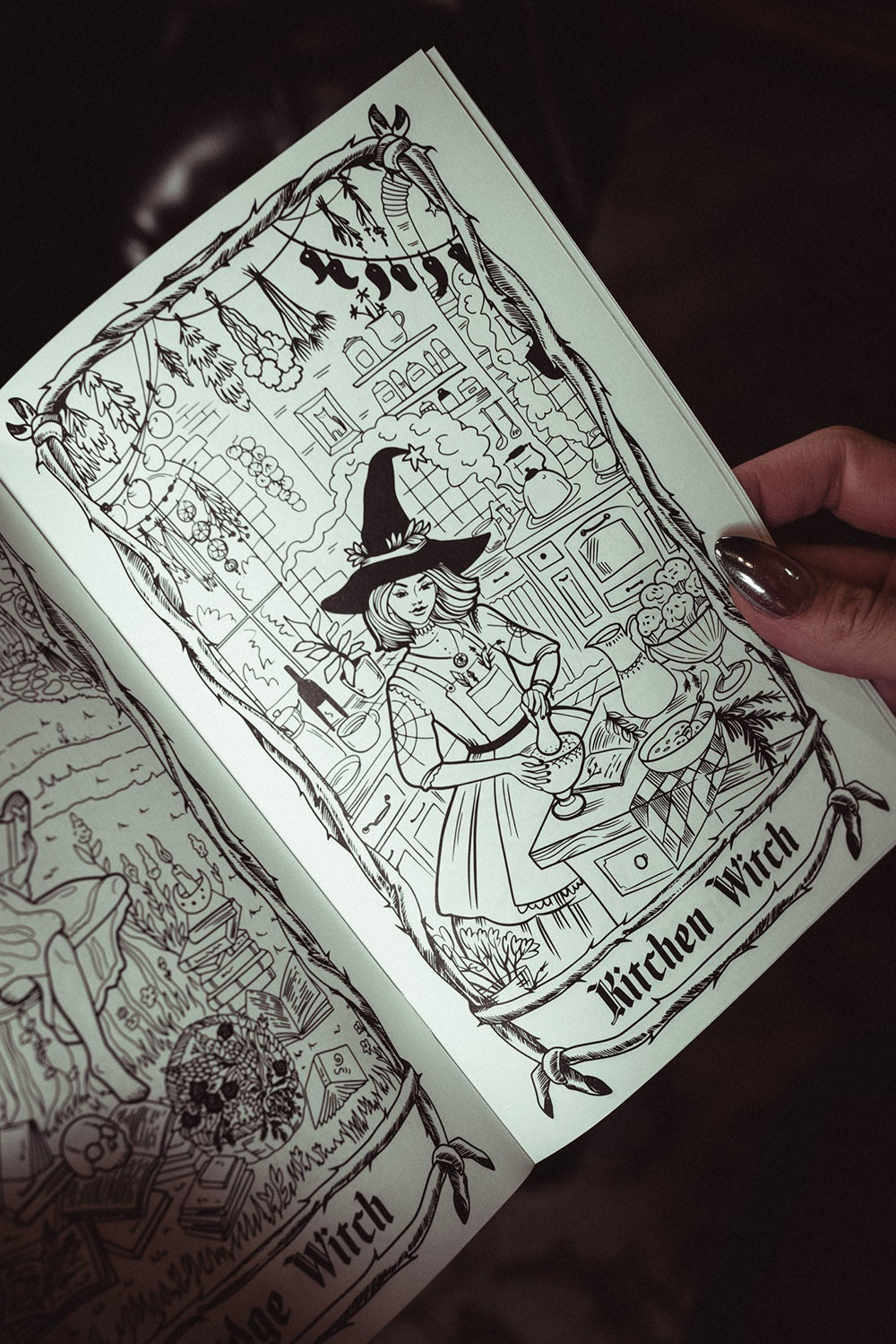 occult witchy coloring book for adults