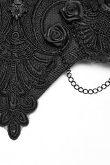 elegant embroidered black lace corset by devil fashion 