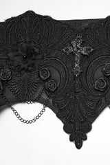 embroidered black lace corset by devil fashion 
