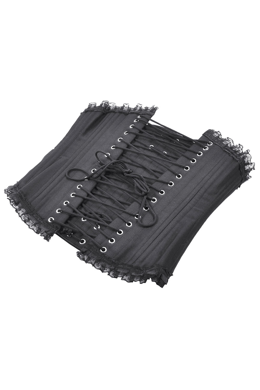 lace-up satin gothic underbust corset