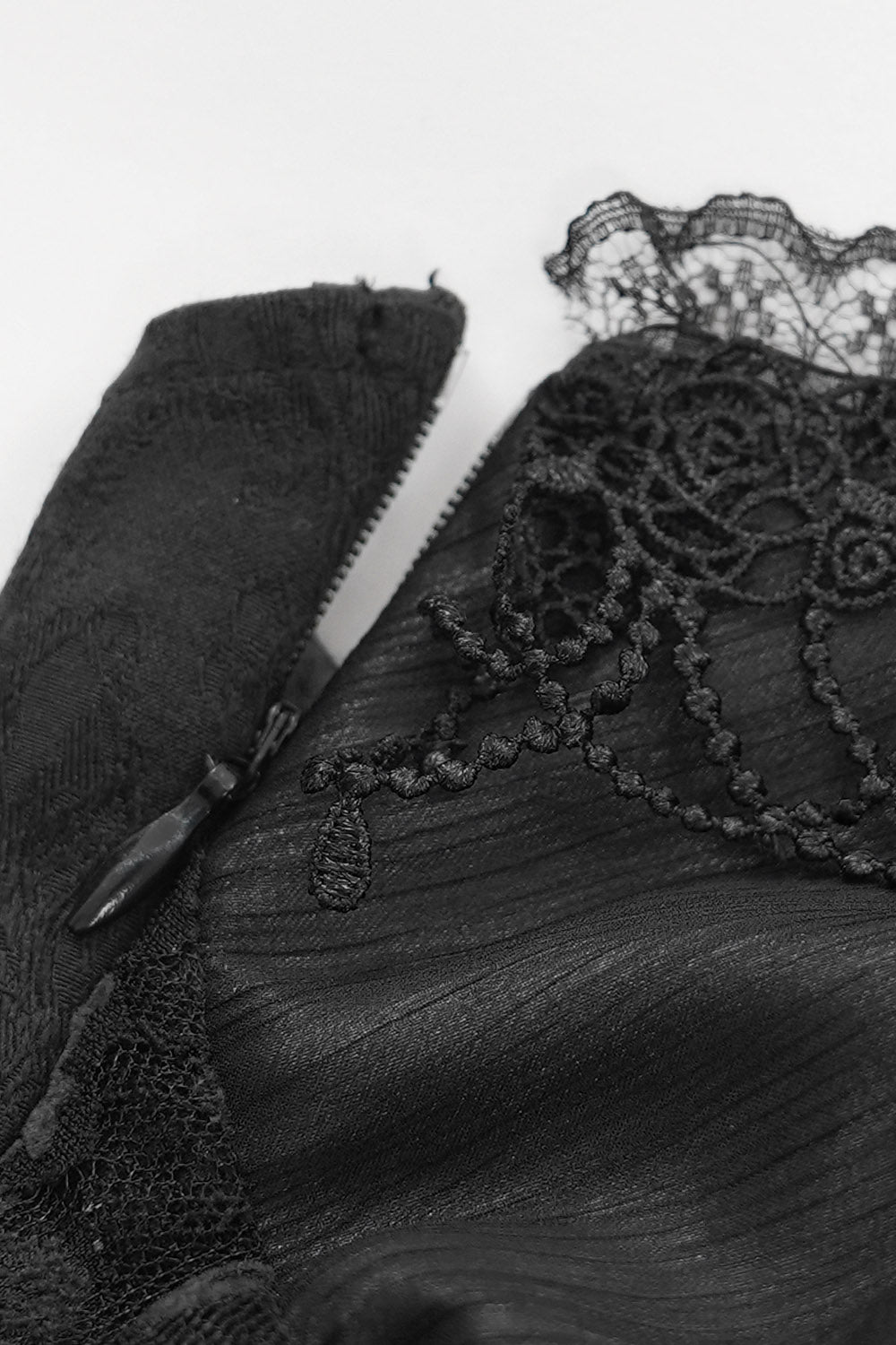 fabric floral embroidered gothic top