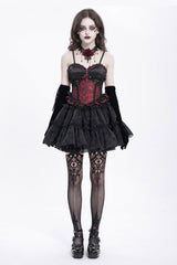 floral pattern rose gothic corset top by devil fashion 