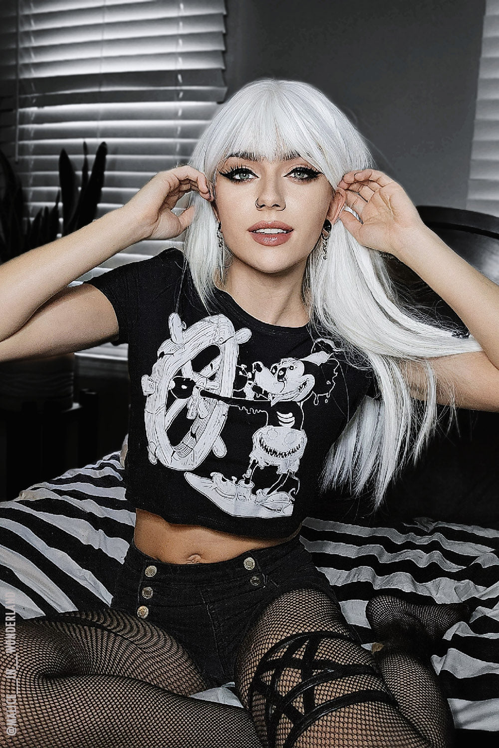 Steamboat Willie Mickey Zombie Crop Top