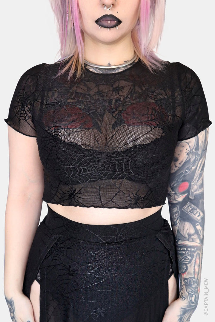 womens punk crop top