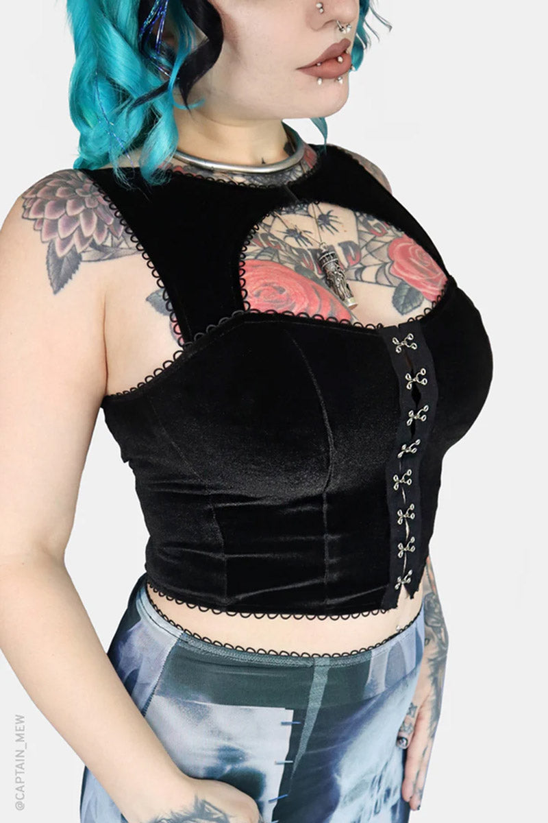 chest keyhole gothic top