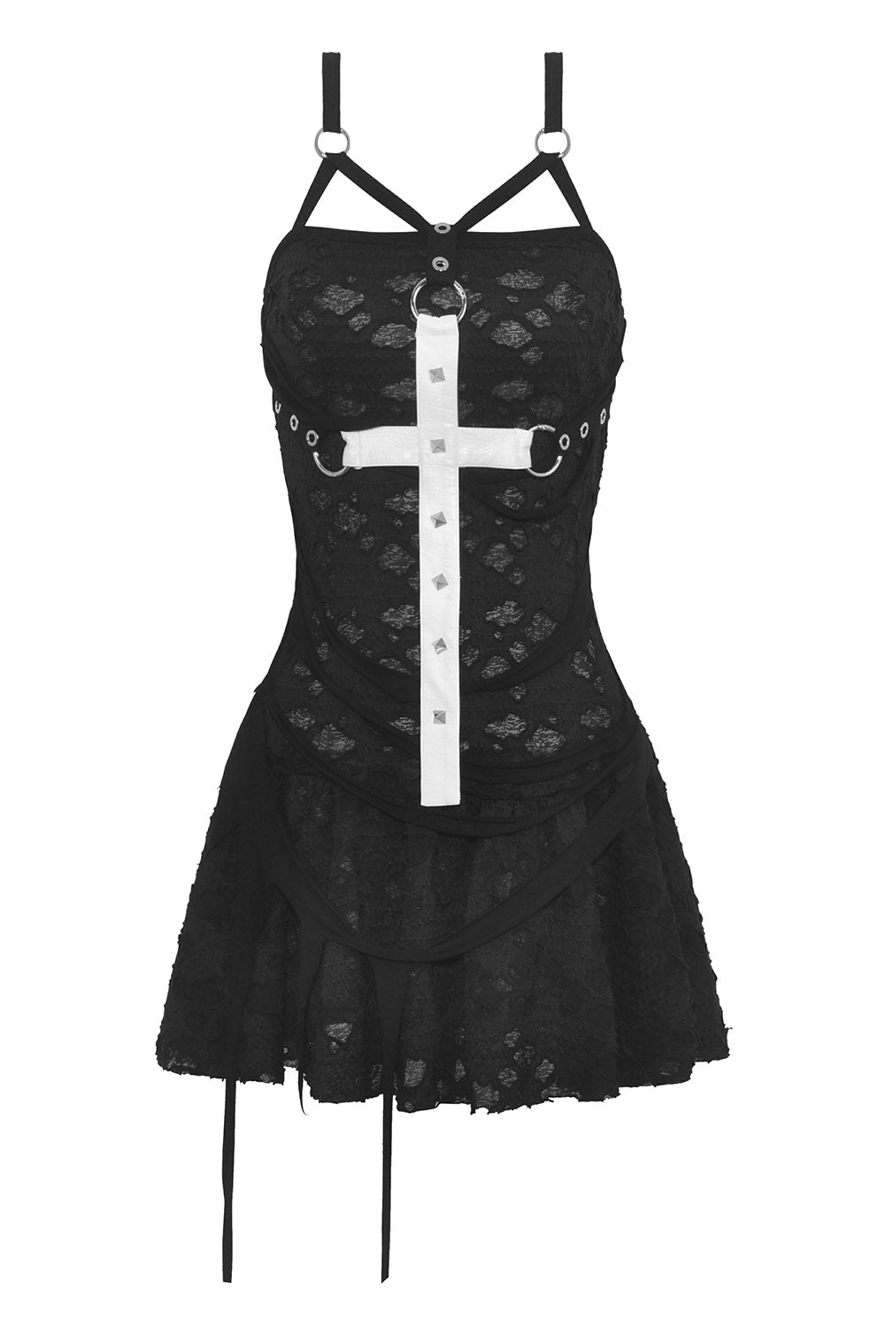 Gothic Cross Distressed Dress - dresses - VampireFreaks - Dark In Love