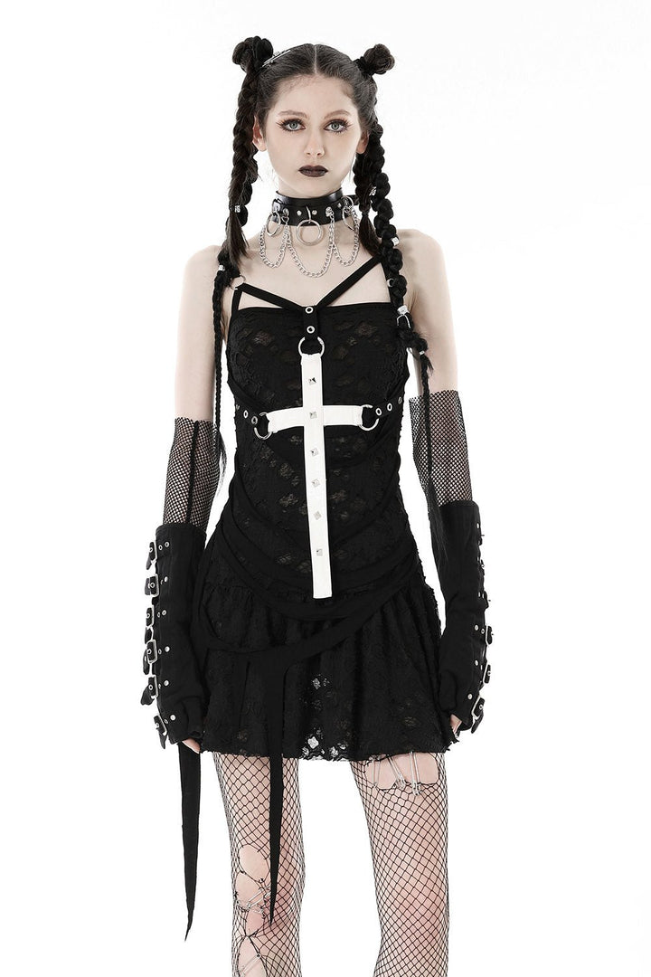 Gothic Cross Distressed Dress - dresses - VampireFreaks - Dark In Love