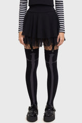 gothic cross black cotton socks by killstar