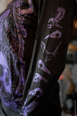 victorian gothic raven skull shirt