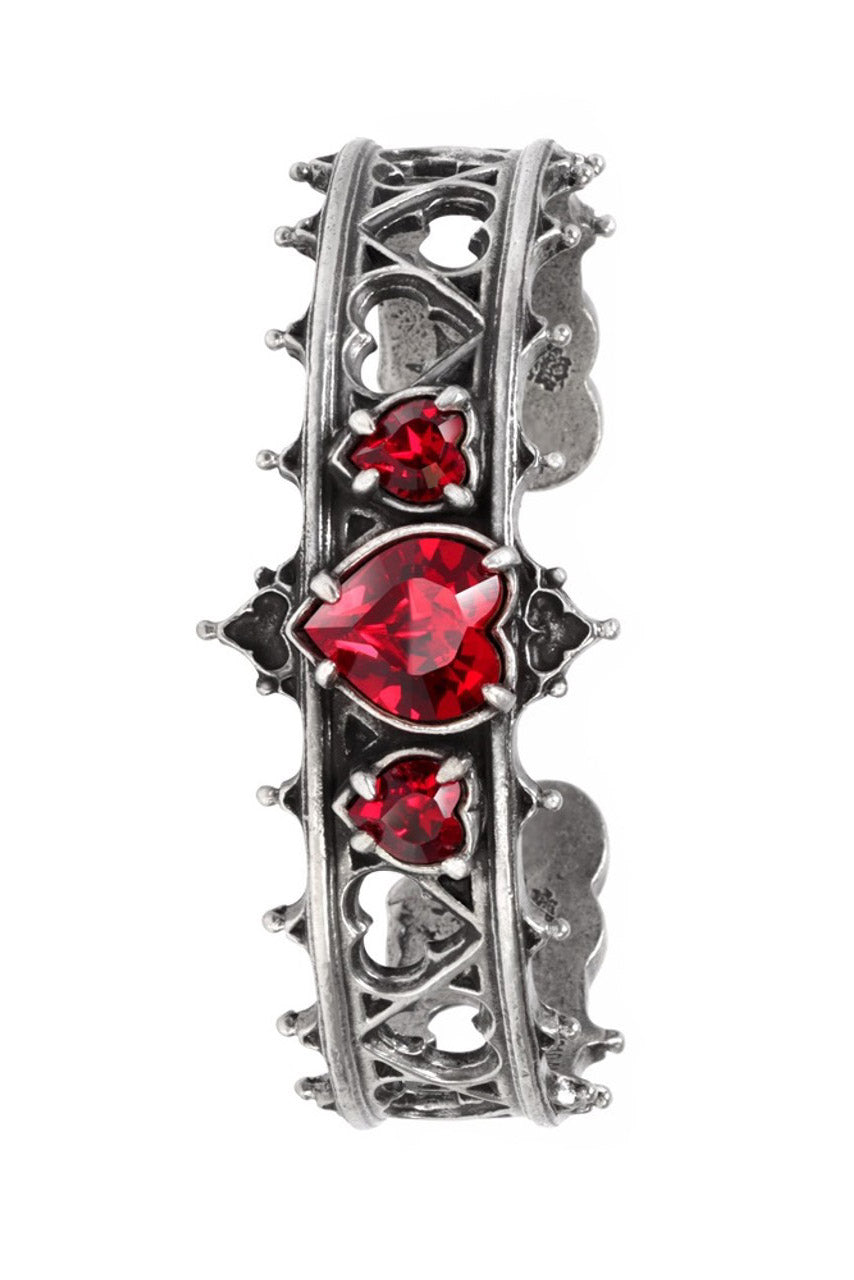 gothic heart shaped jewel bracelet 