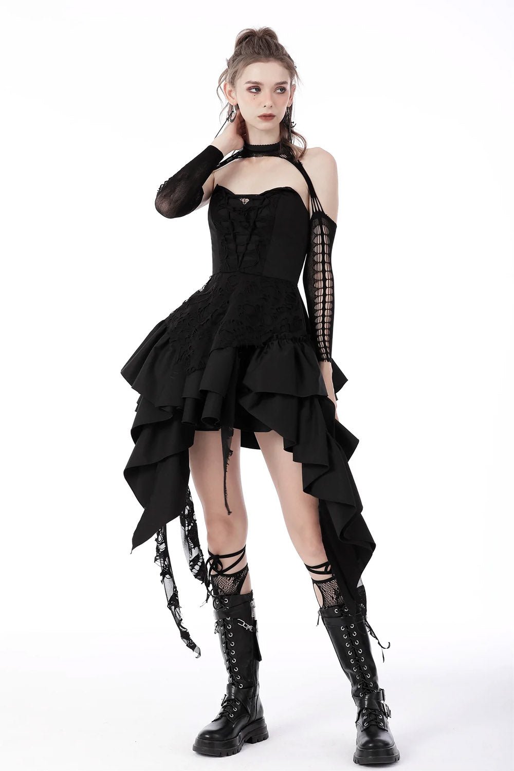 Gothic Cupcake Ruffled Dress