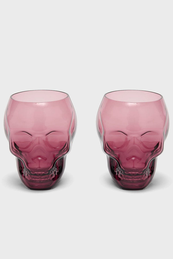 skull shaped drinking glass by killstar