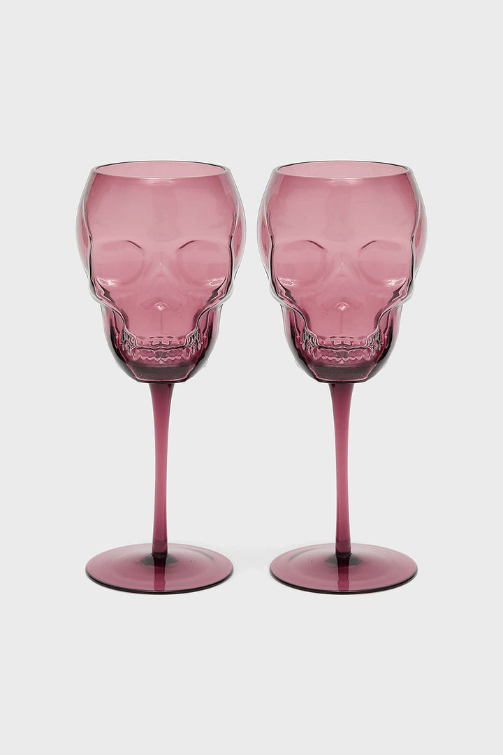 skull shaped wine glass by killstar