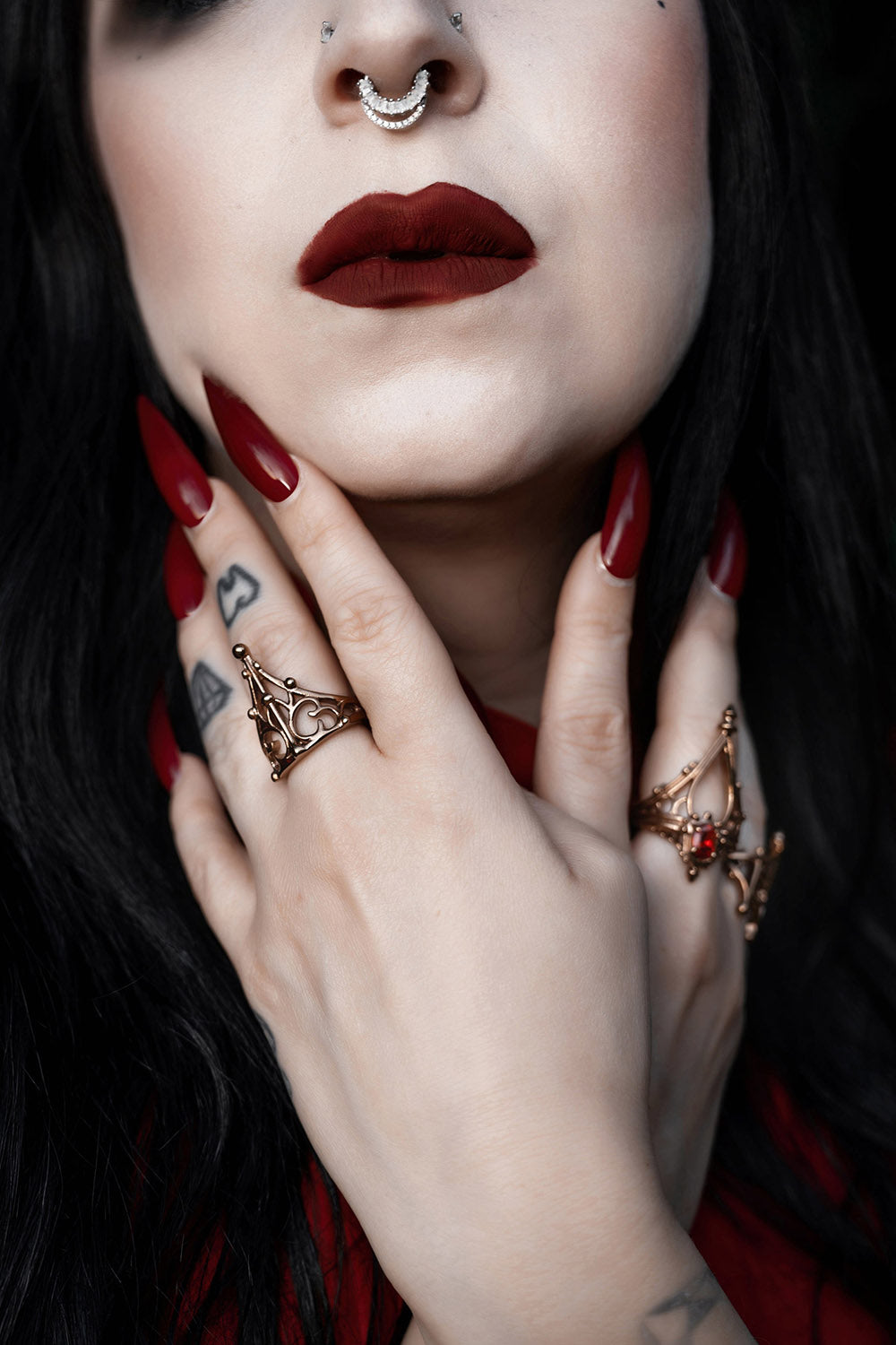gothic dark fantasy rings 