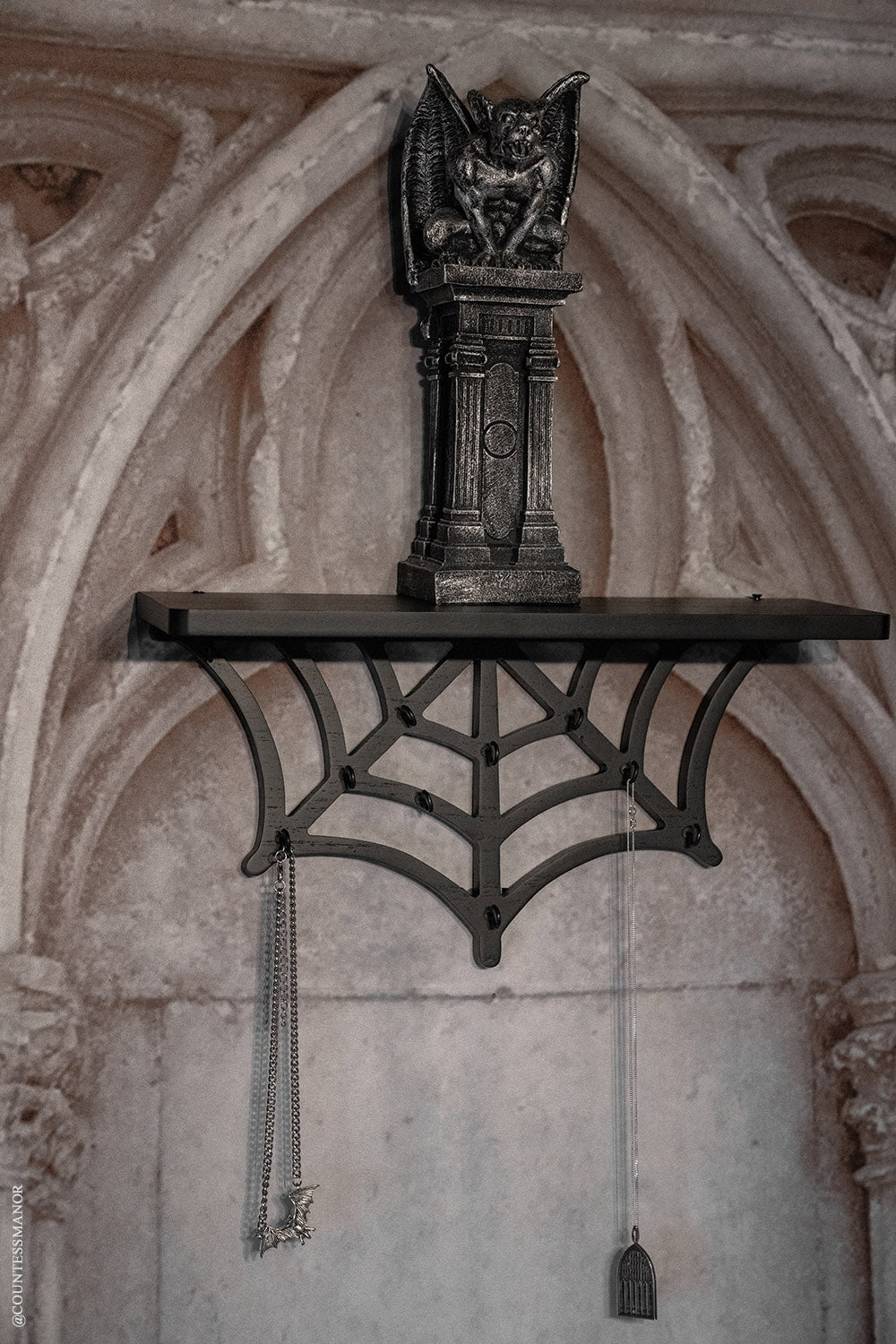 spiderweb jewelry display