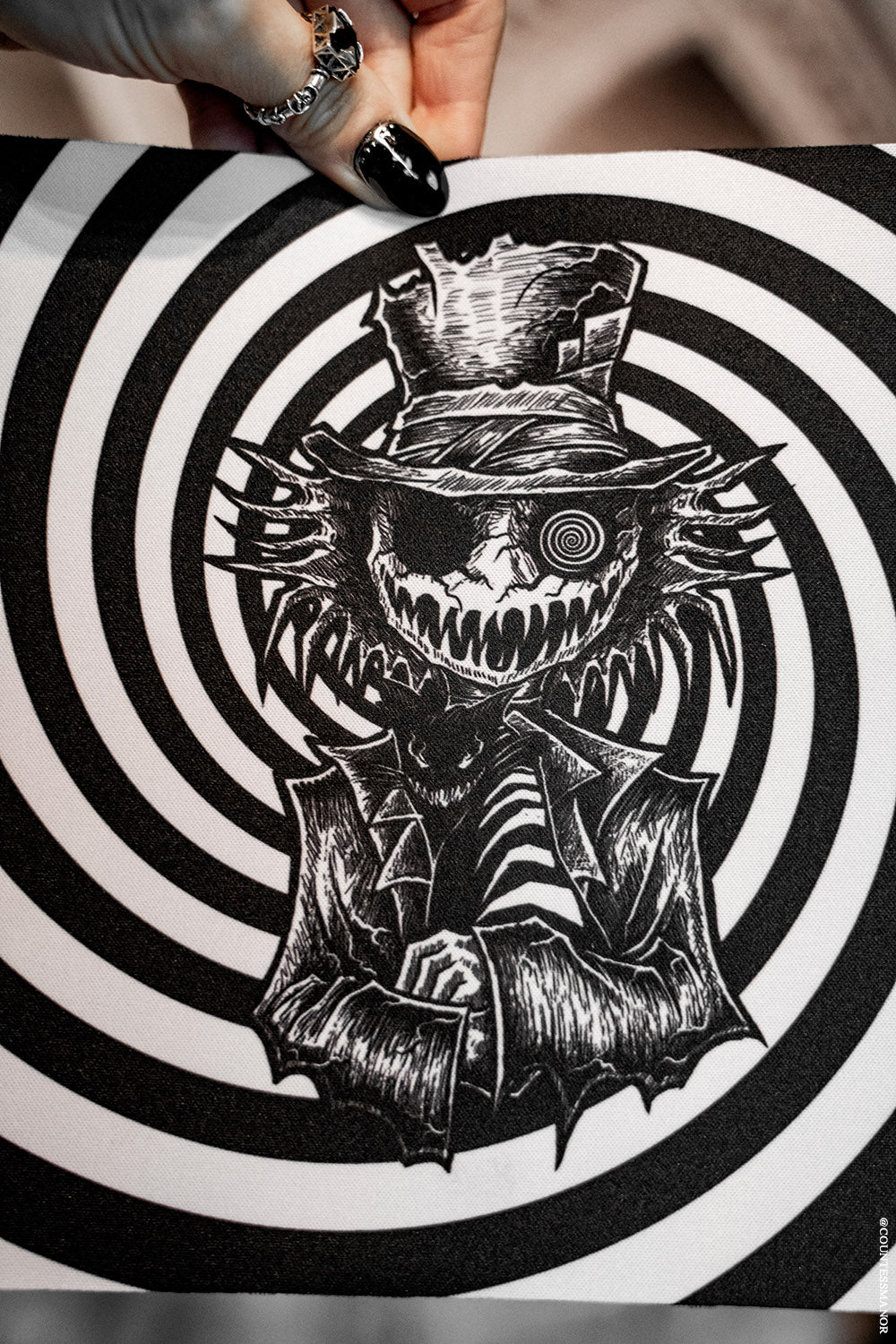 creepy gothic mouse pad made of rubber