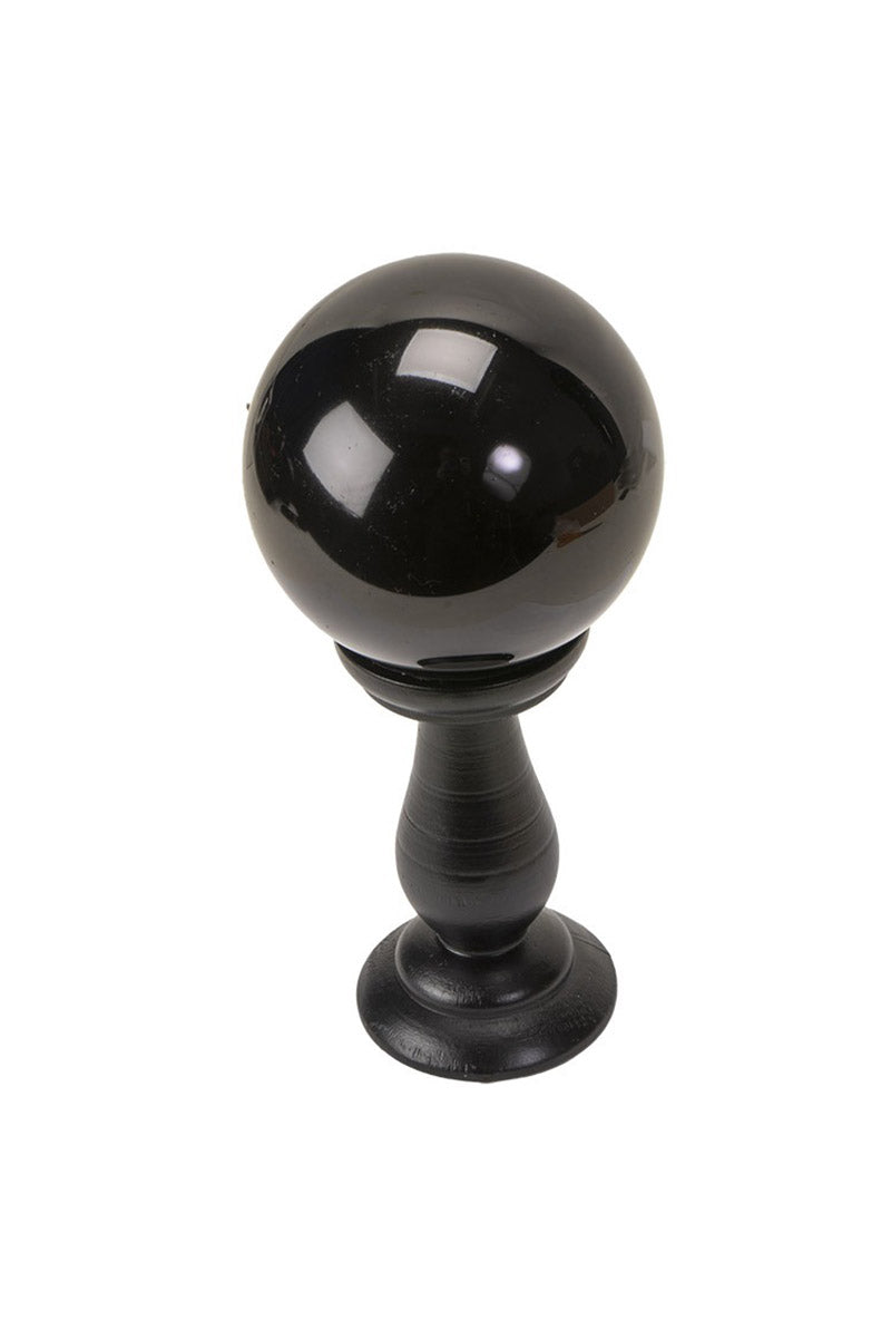 gothic black crystal ball decor