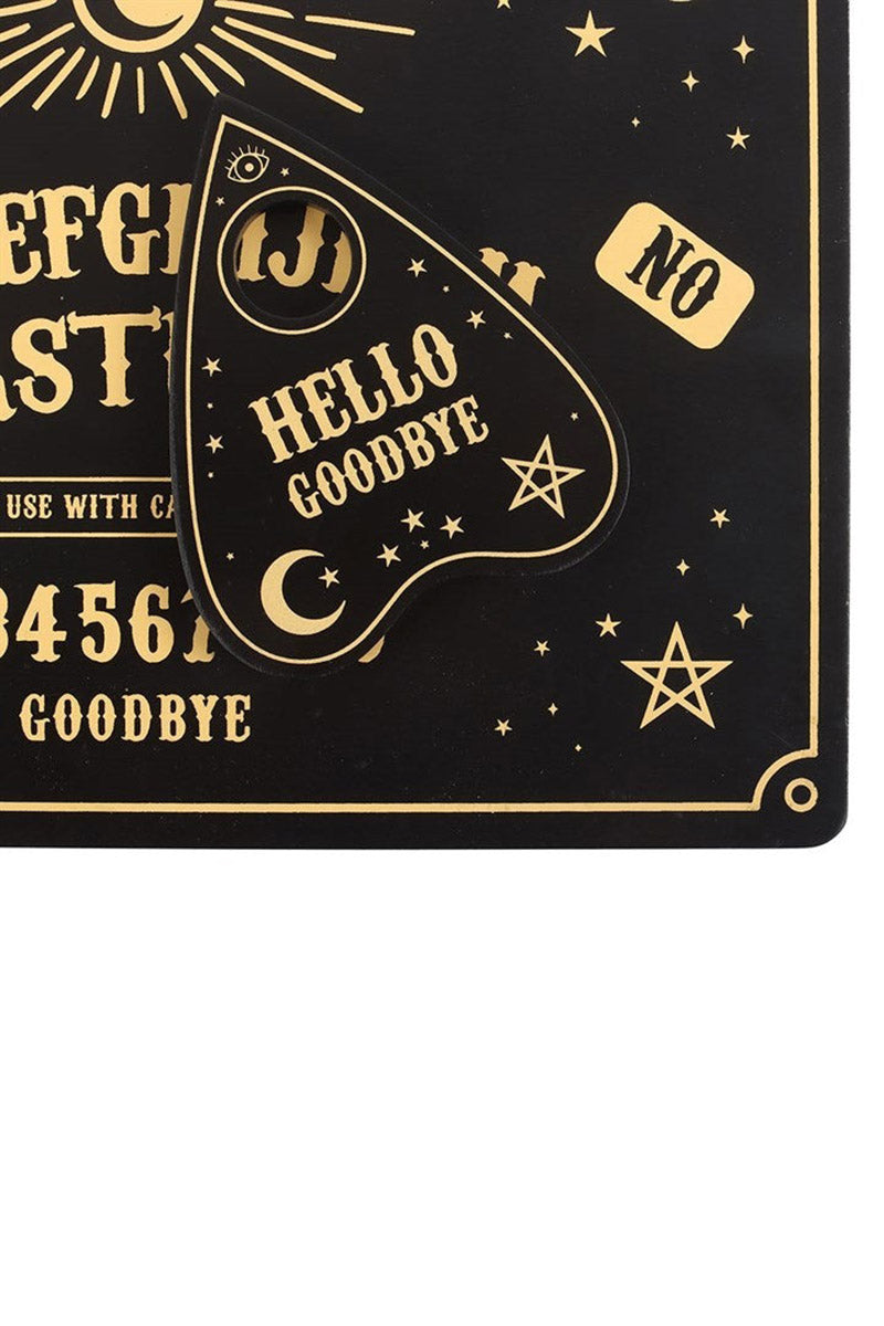 ouija board placemat and talking board coaster