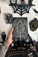 scary horror angel of death notebook with spiderweb pages