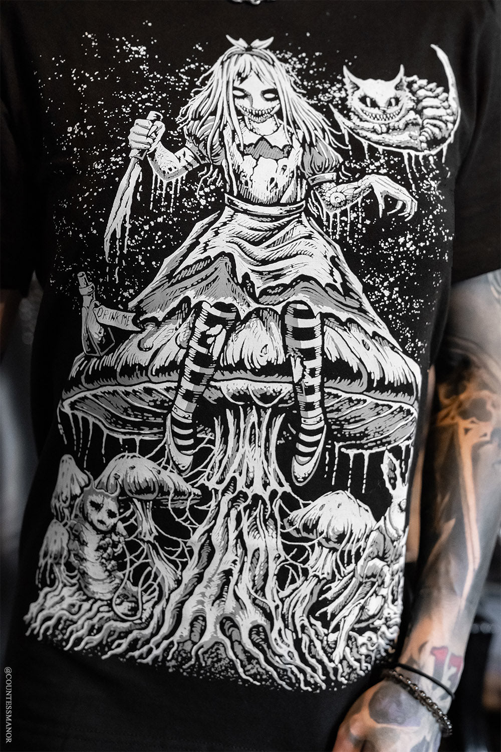 emo alice in wonderland shirt