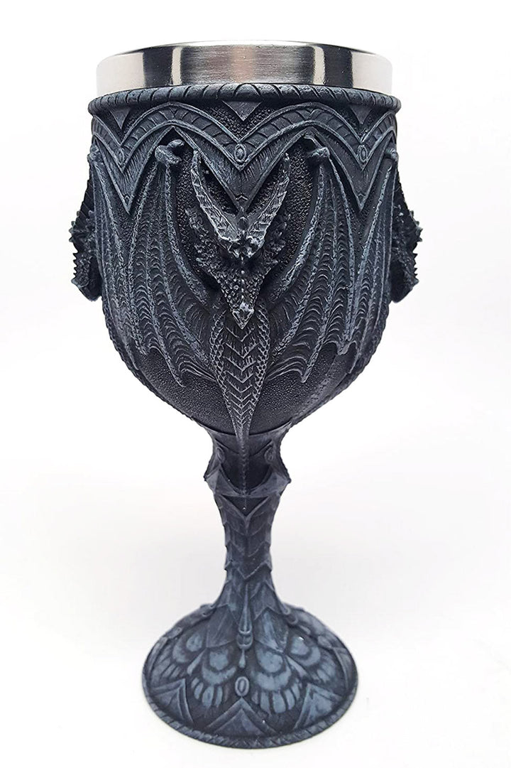 Gothic Dragon Wine Goblet - housewares - VampireFreaks - Pacific Giftware