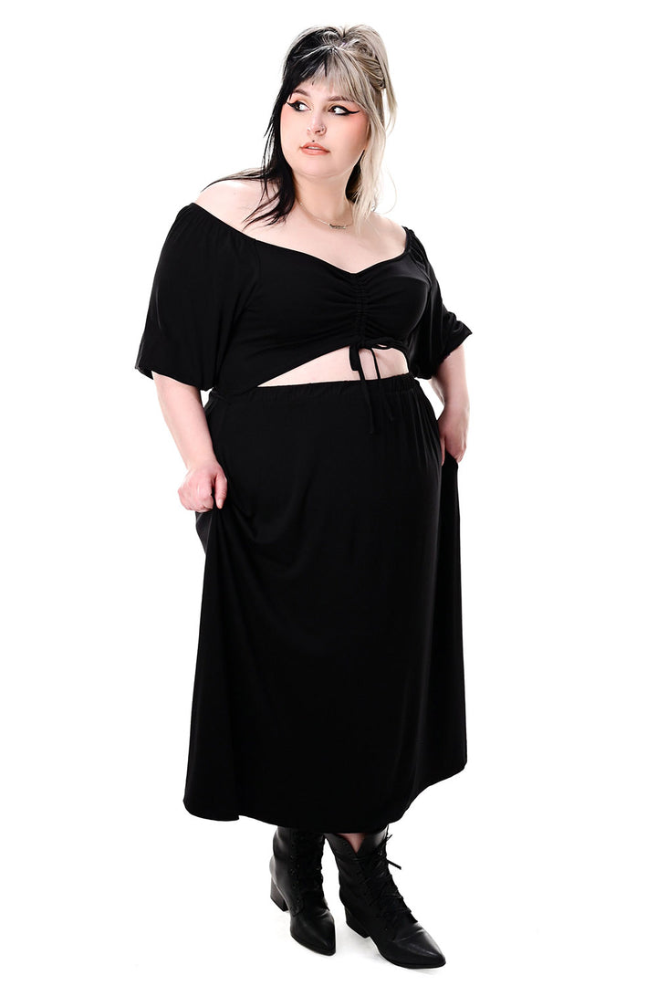 midi length gothic dress