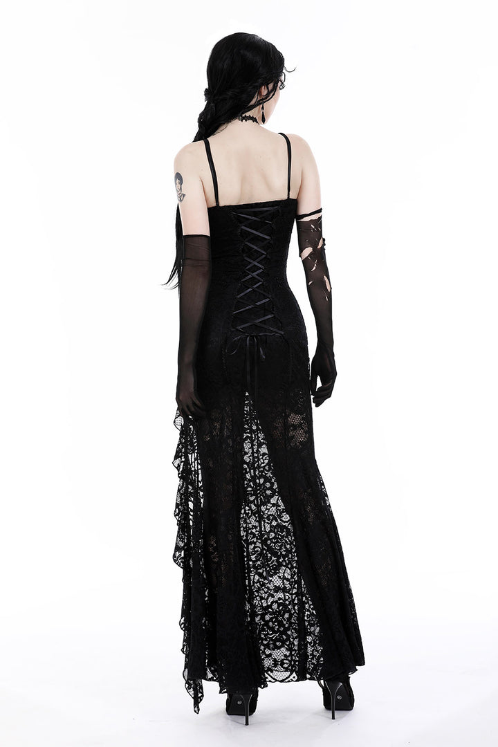 womens vampire goth maxi corset dress