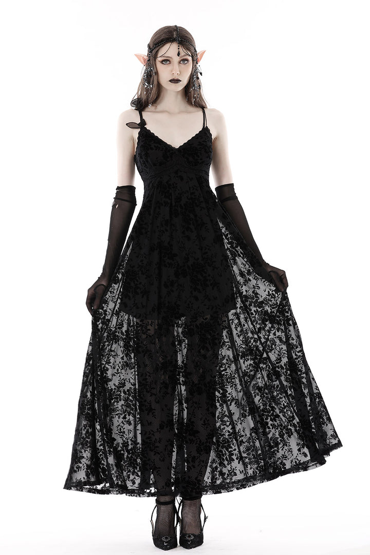 womens long maxi goth dress