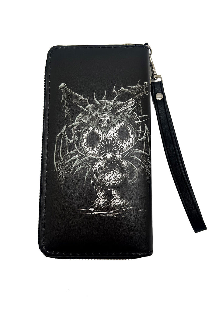 womens long black creepy cute wallet