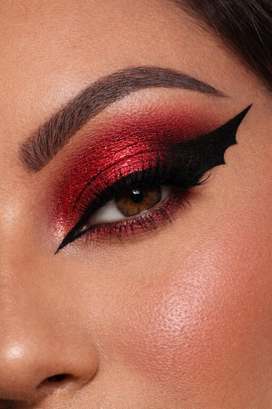 red eyeshadow