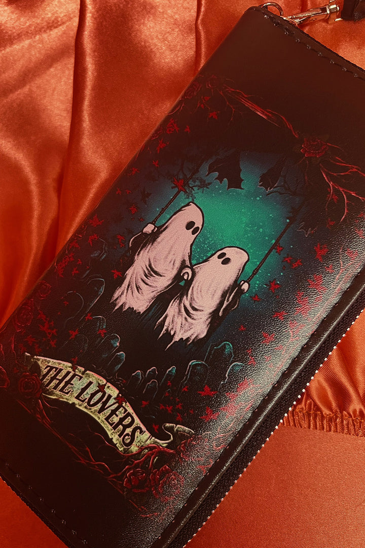 gothic black halloween ghost wallet