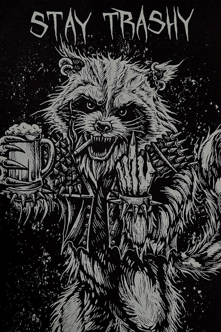 novelty meme sweater of raccoon 