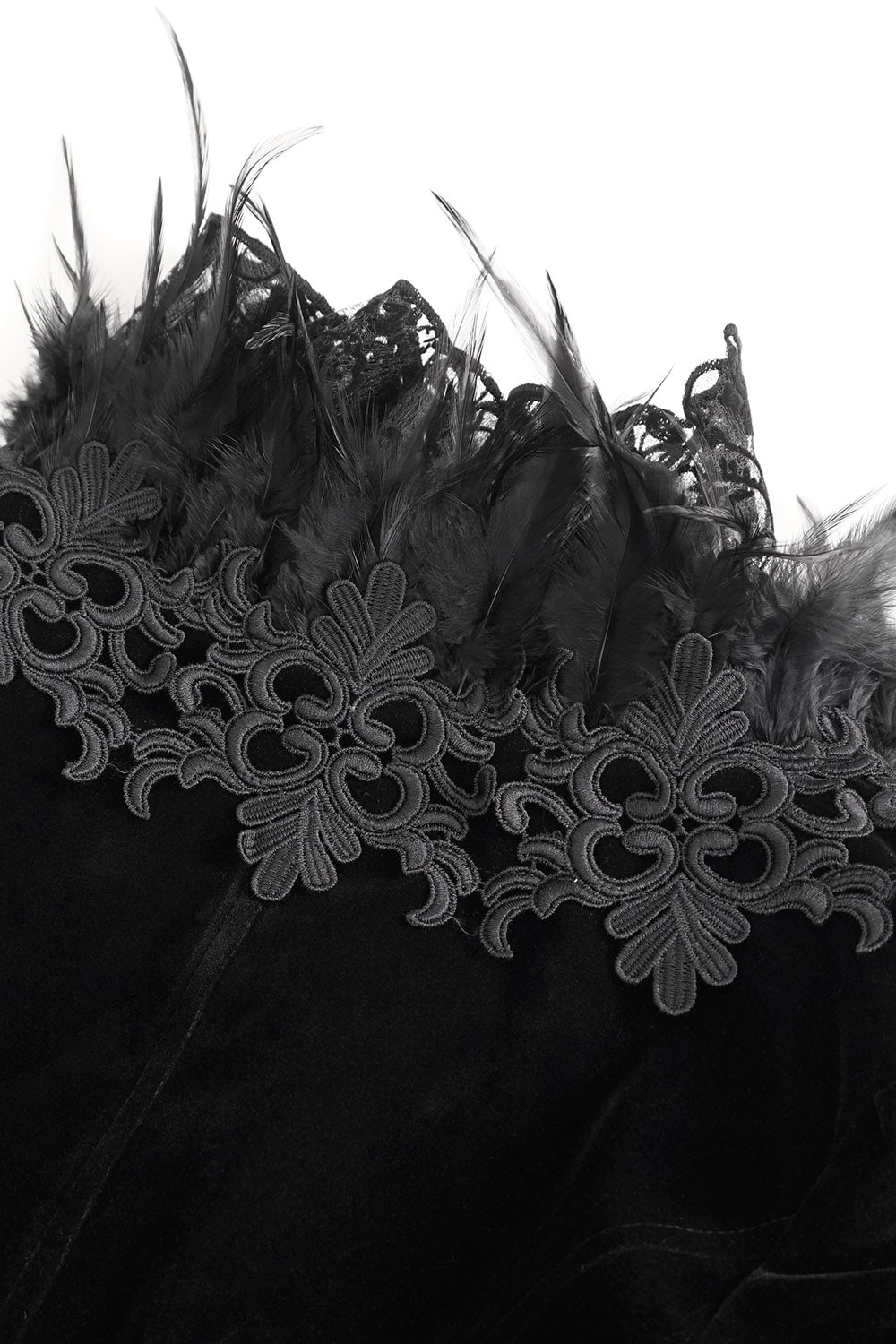 womens high collar cropped gothic coat