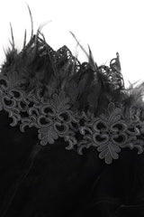 womens high collar cropped gothic coat