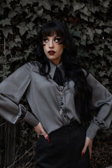silver fabric occult shirt