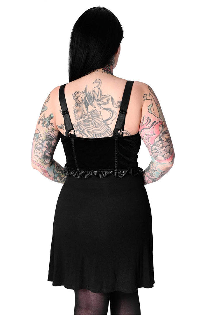 romantic goth ruffled corset