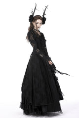 flared sleeve gothic lace cardigan