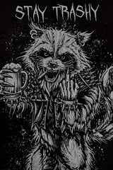 funny dark humor raccoon meme hoodie jacket 