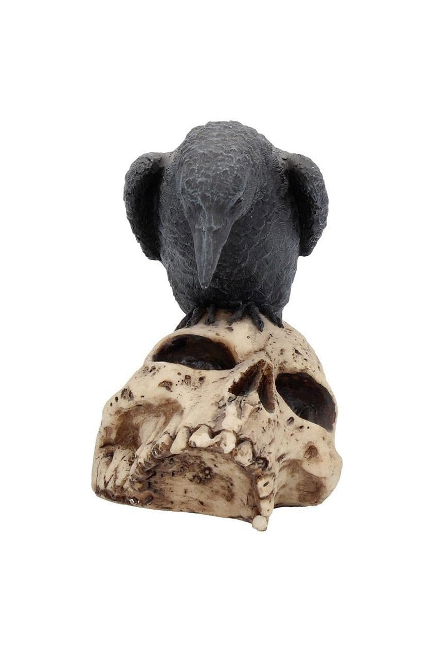 aged distressed resin gothic raven statue