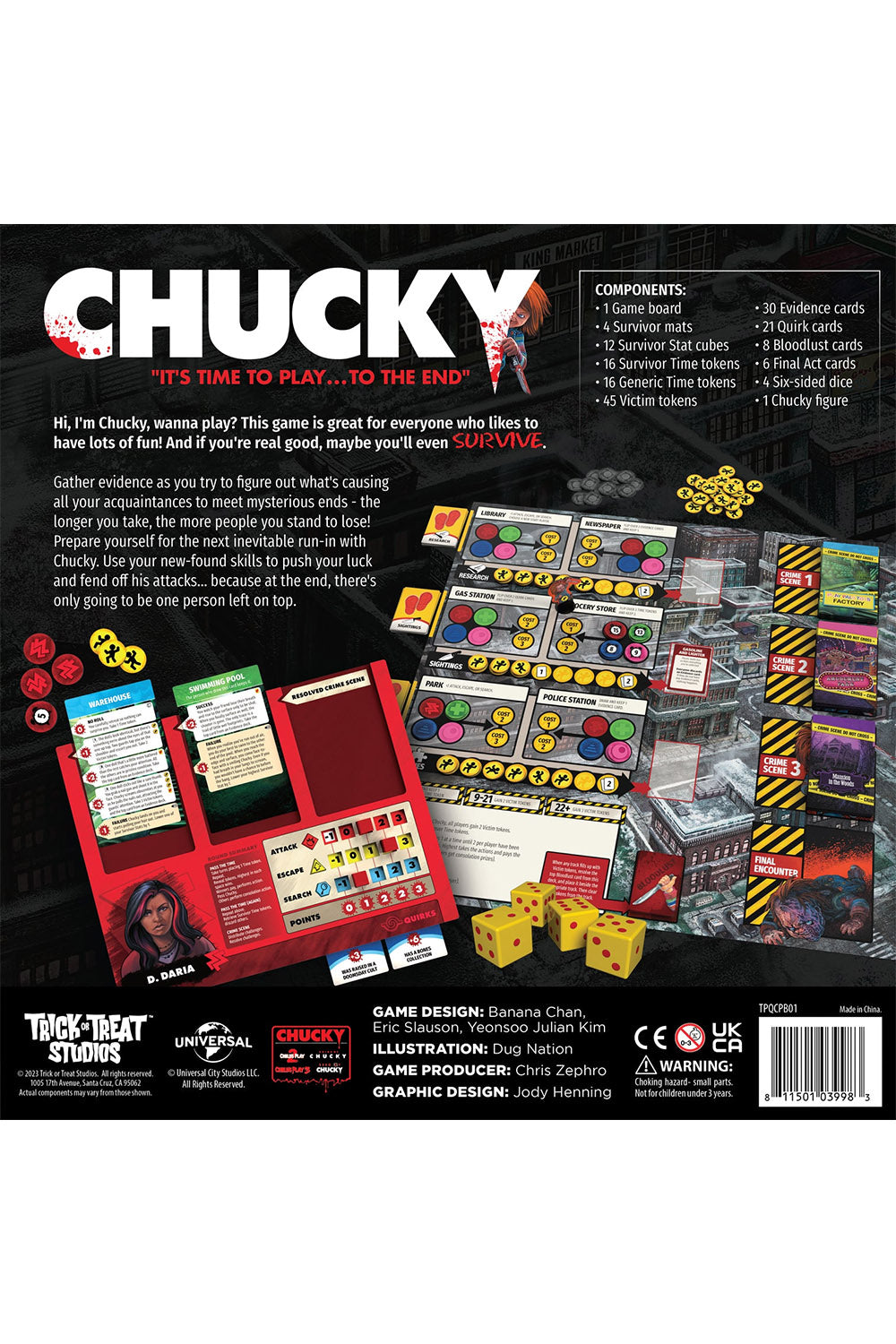 Chucky officially licensed board game