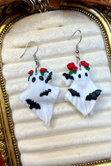drop down dangle gothic ghost earrings
