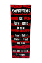 gothic gift box for a krampus stainless steel xmas water bottle by vampire freaks 