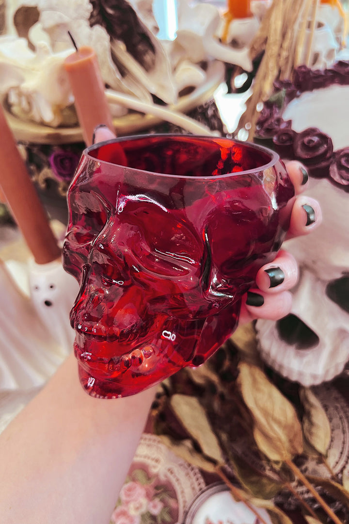 red glass gothic cup